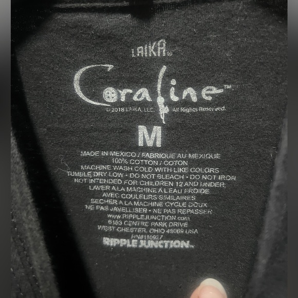 Coraline and Other Mother Black T-Shirt Juniors Small Ladies Fit - Picture 3 of 3